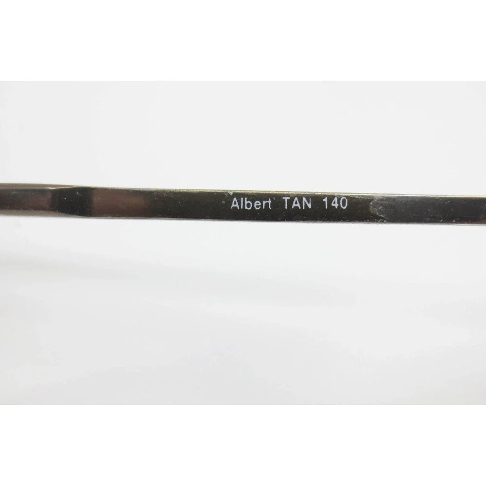 Van Heusen Albert TAN 140 Rectangular Metal Eyeglass Frames Brown Mens 54-18-140